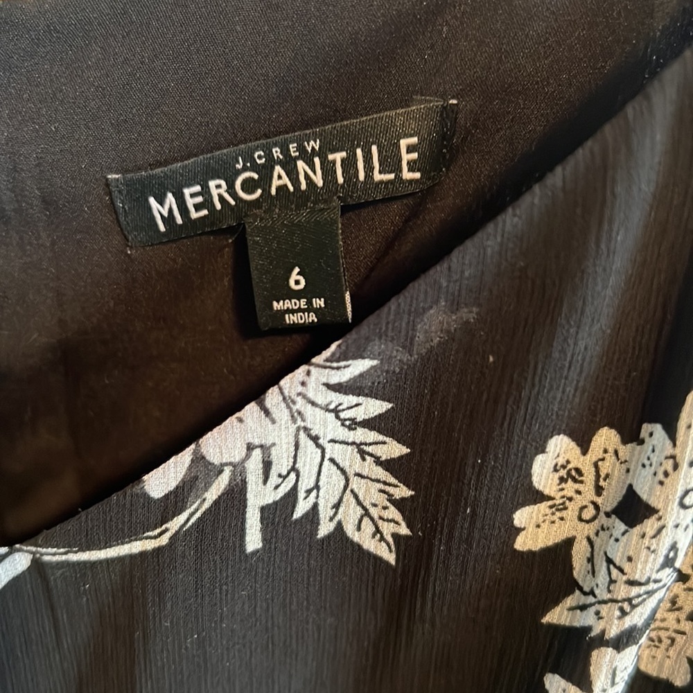 Women's Black J.crew Mercantile Tiered Maxi Dress size 6. - Picture 7 of 7